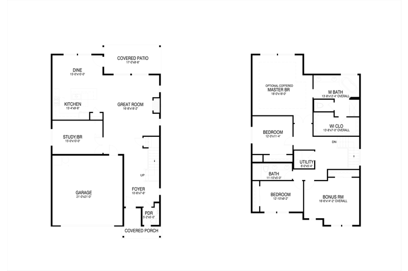 House Design - Floor Plan - Main Floor for Craftsman House Plan #53-692 - 4 bed, 2.5 bath