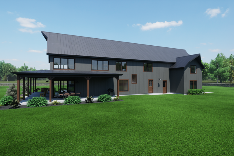 Architectural House Design - Exterior - Other Elevation 1 for Barndominium House Plan #1116-13 - 4 bed, 2.5 bath