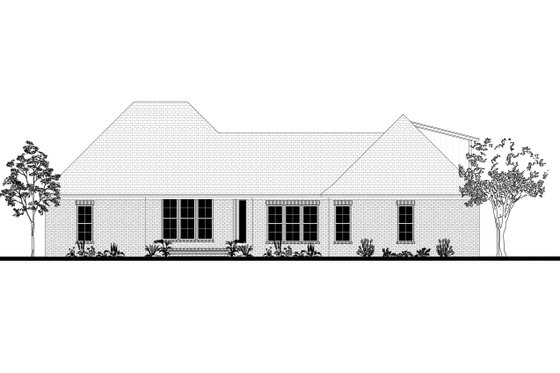 Exterior - Rear Elevation for Country House Plan #430-194 - 4 bed, 2 bath