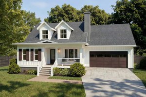 Country Exterior - Front Elevation Plan #79-157