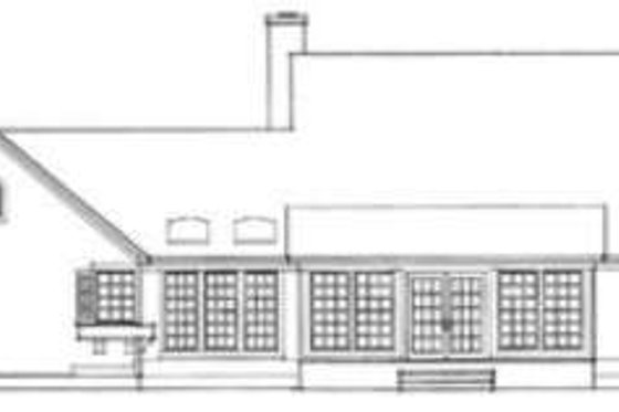 Exterior - Rear Elevation for Southern House Plan #406-218 - 3 bed, 2.5 bath