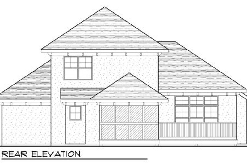 House Plan Design - Exterior - Rear Elevation for Bungalow House Plan #70-973 - 3 bed, 2.5 bath