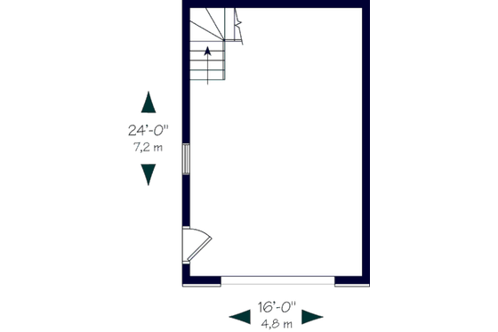 Floor Plan - Main Floor for Colonial House Plan #23-2273, 0 bath