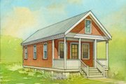 Cottage Style House Plan - 2 Beds 1 Baths 544 Sq/Ft Plan #514-5 