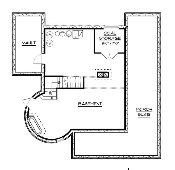 European Floor Plan - Lower Floor Plan #1064-322