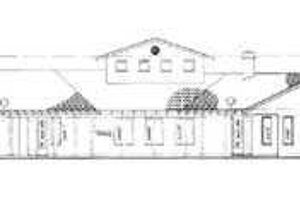 Exterior - Rear Elevation for Mediterranean House Plan #72-171 - 4 bed, 3.5 bath