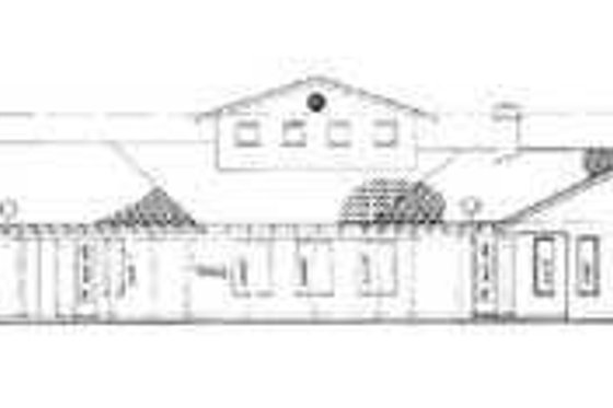 Exterior - Rear Elevation for Mediterranean House Plan #72-171 - 4 bed, 3.5 bath