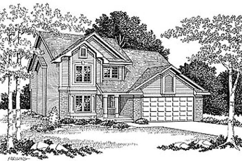 Traditional Style House Plan - 3 Beds 2.5 Baths 1942 Sq/Ft Plan #70-266