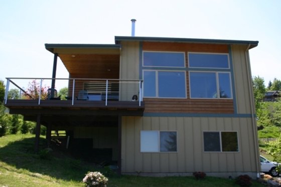 Exterior - Front Elevation for Contemporary House Plan #519-1 - 4 bed, 2.5 bath