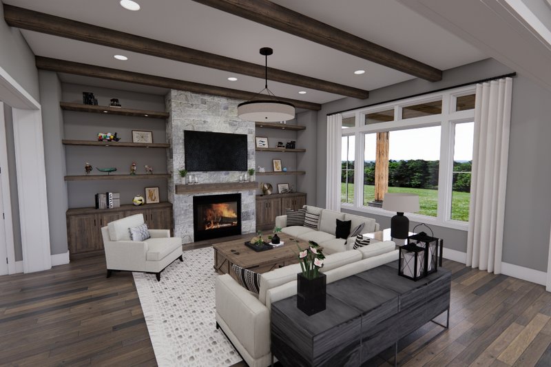 Home Plan - Interior - Family Room 1 for Farmhouse House Plan #51-1246 - 3 bed, 2 bath
