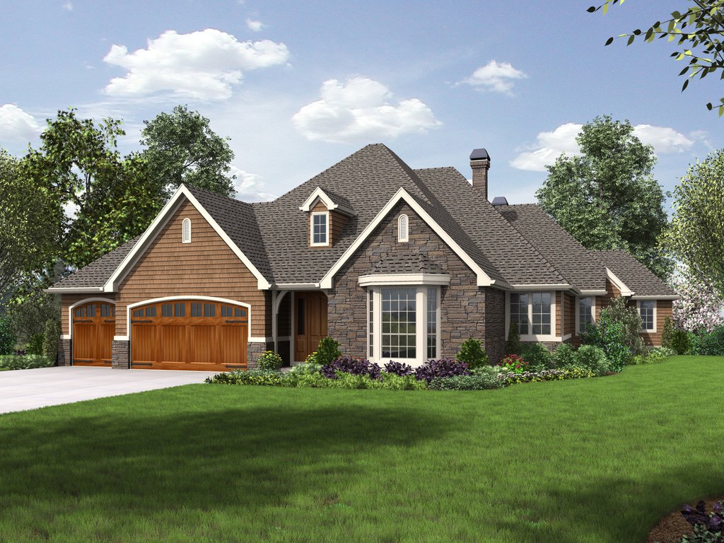 European Style House Plan - 3 Beds 2.5 Baths 3044 Sq/Ft Plan #48-671 ...