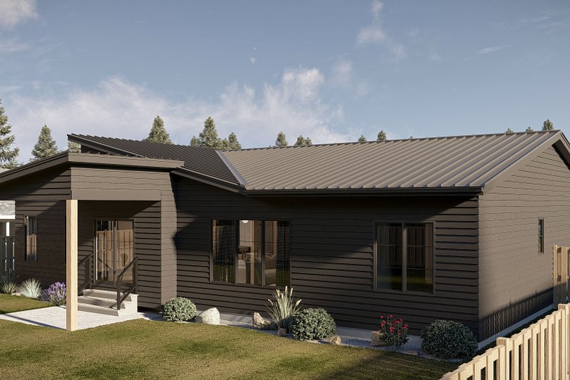 House Design - Exterior - Other Elevation 2 for Modern House Plan #455-747 - 3 bed, 2 bath