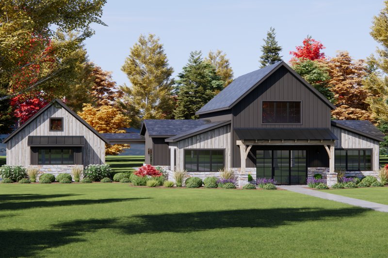House Design - Exterior - Front Elevation 6 for Barndominium House Plan #1096-162 - 4 bed, 2 bath