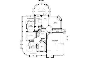 Victorian style house plan, main level floor plan