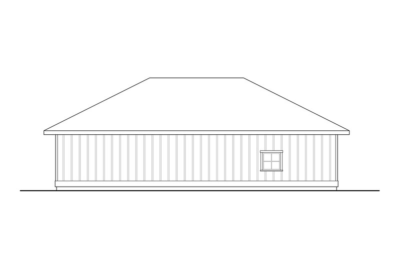 Home Plan - Exterior - Rear Elevation for Traditional House Plan #124-1236, 1 bath