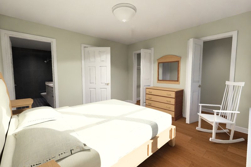 Home Plan - Interior - Master Bedroom 1 for Cottage House Plan #513-2491 - 2 bed, 2.5 bath