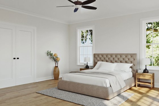 Interior - Master Bedroom for Tudor House Plan #461-89 - 5 bed, 3 bath