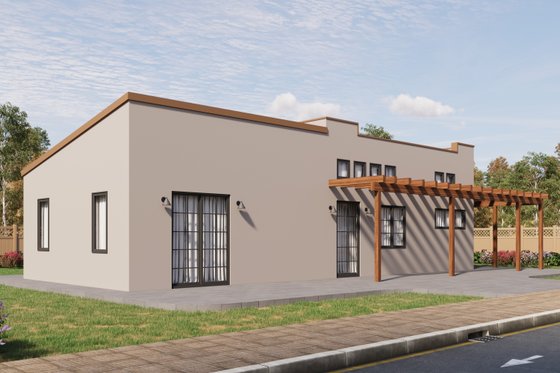 Exterior - Other Elevation for Adobe / Southwestern House Plan #1106-44 - 2 bed, 2 bath