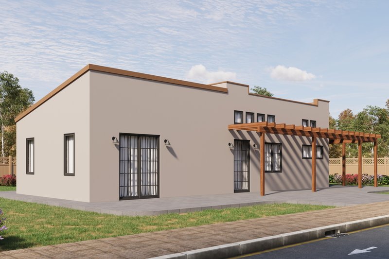 Architectural House Design - Exterior - Other Elevation for Adobe / Southwestern House Plan #1106-44 - 2 bed, 2 bath