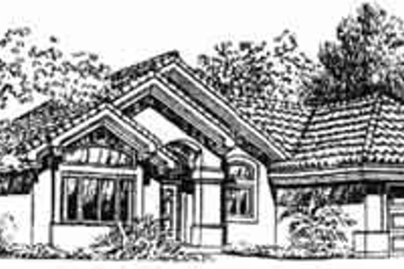 Architectural House Design - Mediterranean Exterior - Front Elevation Plan #1-195