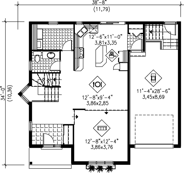 Traditional Floor Plan - Main Floor Plan #25-2027