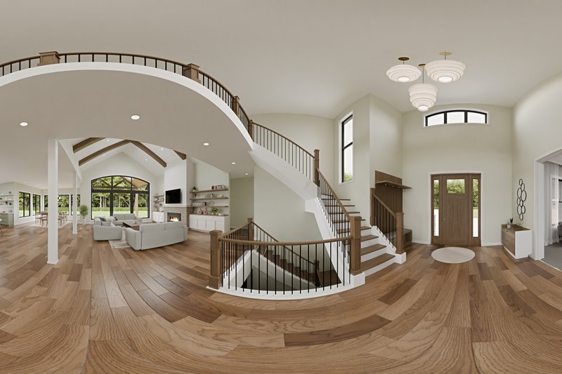 House Blueprint - Interior - Entry for Craftsman House Plan #1089-26 - 5 bed, 4 bath