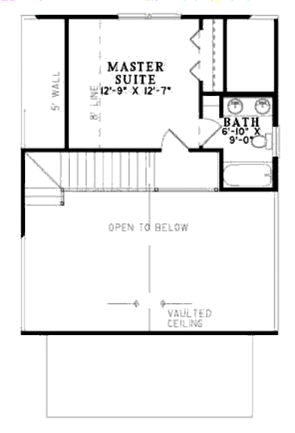 Farmhouse Floor Plan - Upper Floor Plan #17-2294