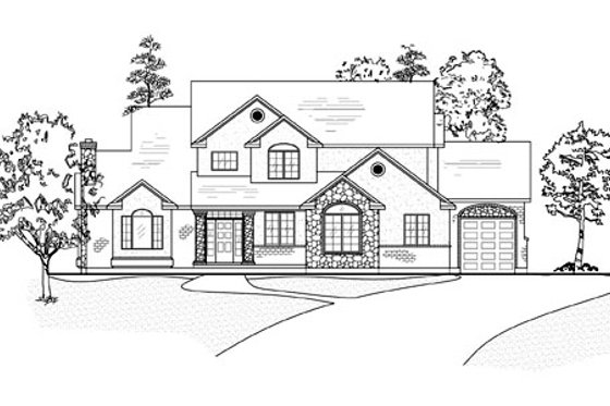 Exterior - Other Elevation for Traditional House Plan #5-211 - 6 bed, 5.5 bath