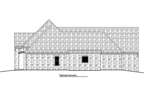 Exterior - Other Elevation 3 for European House Plan #1081-4 - 4 bed, 3.5 bath