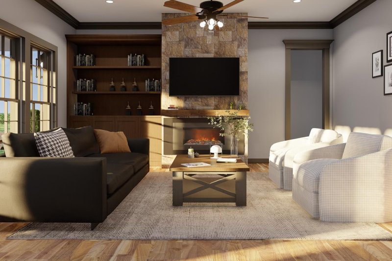 Dream House Plan - Interior - Family Room 2 for Southern House Plan #17-2588 - 3 bed, 2.5 bath