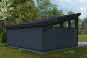 Exterior - Rear Elevation for Contemporary House Plan #1060-284, 0 bath