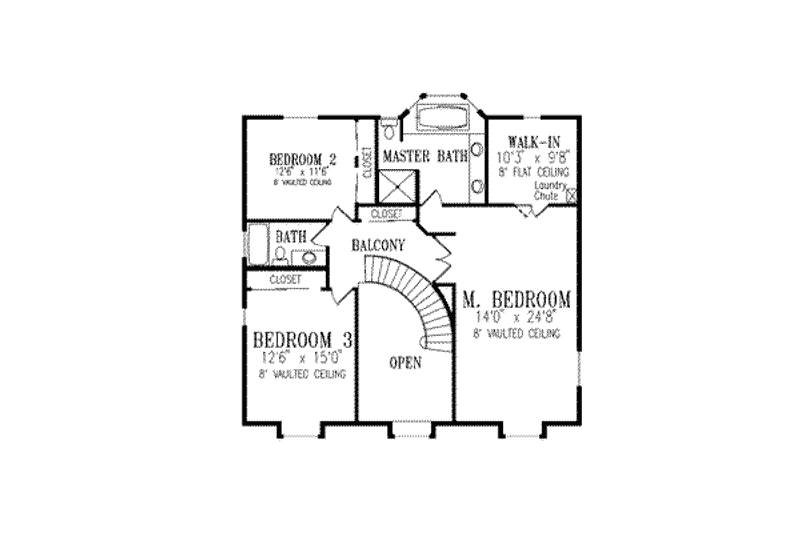 House Plan Design - Floor Plan - Upper Floor for Traditional House Plan #1-739 - 4 bed, 3 bath