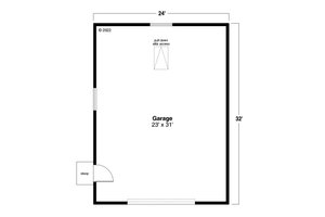 Floor Plan - Main Floor for Farmhouse House Plan #124-1327, 0 bath