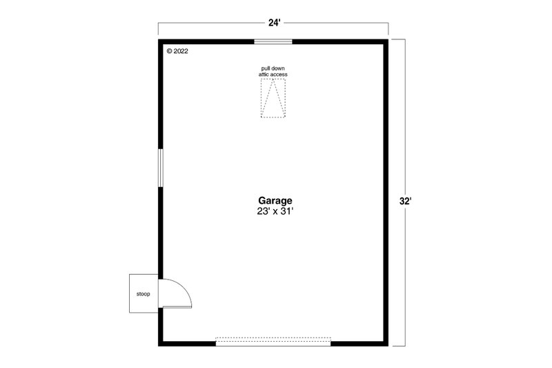 Home Plan - Floor Plan - Main Floor for Farmhouse House Plan #124-1327, 0 bath
