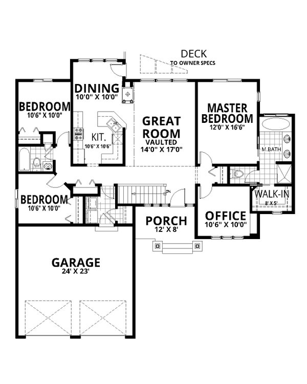 Craftsman Floor Plan - Main Floor Plan #112-191