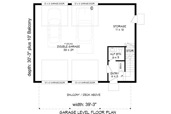Floor Plan - Main Floor for Contemporary House Plan #932-256 - 2 bed, 2.5 bath