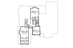 Floor Plan - Upper Floor for European House Plan #52-230 - 4 bed, 3.5 bath