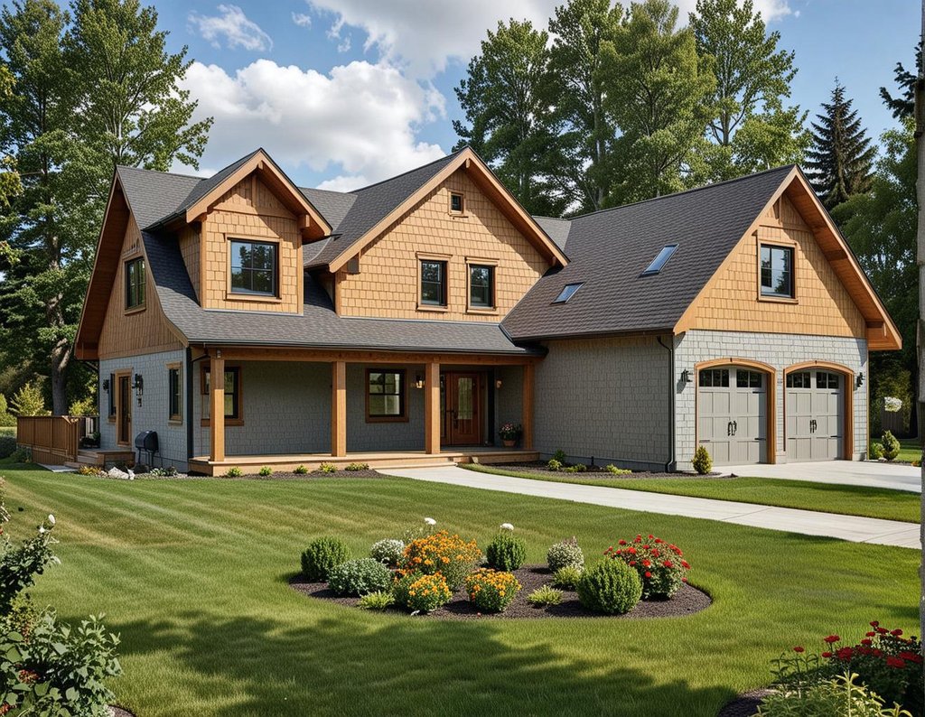 Exterior - Front Elevation for Bungalow House Plan #117-546 - 3 bed, 2.5 bath