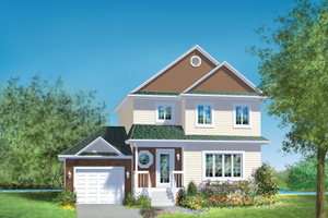 Country Exterior - Front Elevation Plan #25-2023