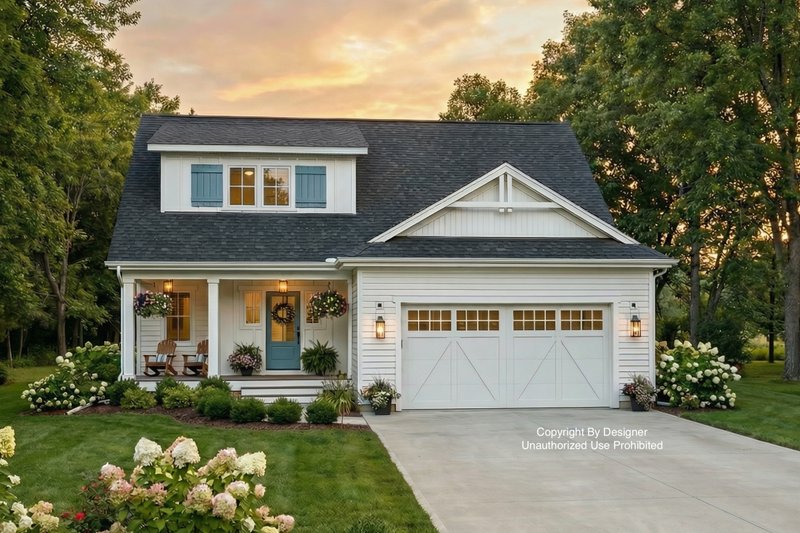 Home Plan - Exterior - Front Elevation 2 for Farmhouse House Plan #51-1407 - 3 bed, 2.5 bath