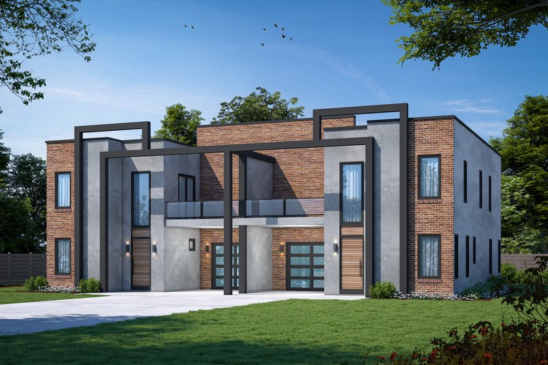 House Blueprint - Modern Exterior - Front Elevation Plan #20-2534