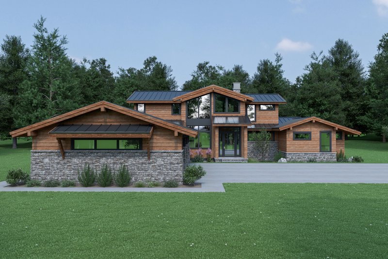 Home Plan - Contemporary Exterior - Front Elevation Plan #1070-94