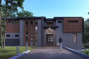 Contemporary Exterior - Front Elevation Plan #1066-44