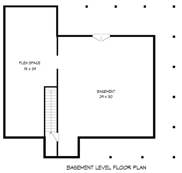 Country Floor Plan - Lower Floor Plan #932-874