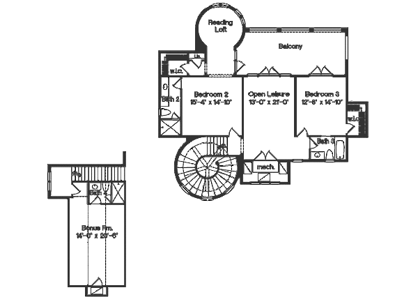 Mediterranean Style House Plan - 4 Beds 3.5 Baths 6396 Sq/Ft Plan #135