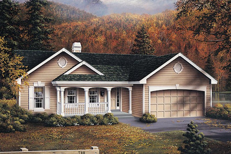 Home Plan - Traditional Exterior - Front Elevation Plan #57-271