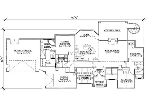 Dream House Plan - European Floor Plan - Main Floor Plan #5-251
