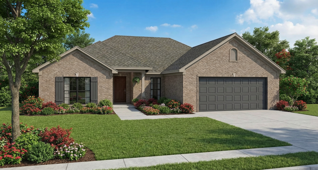 Exterior - Front Elevation 2 for Southern House Plan #17-137 - 3 bed, 2 bath