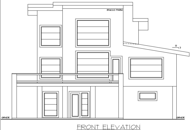 Dream House Plan - Exterior - Front Elevation 3 for Contemporary House Plan #117-927 - 3 bed, 3.5 bath