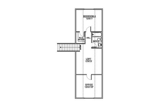 Floor Plan - Upper Floor for Craftsman House Plan #1073-3 - 4 bed, 3.5 bath